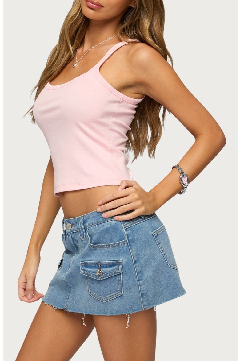 Basic Babe Stretch Cotton Crop Camisole, Alternate, color, LIGHT-PINK