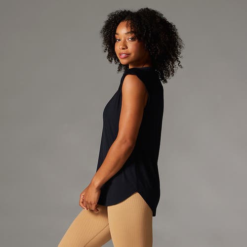 Tavi Cap Sleeve Muscle Tee In Black