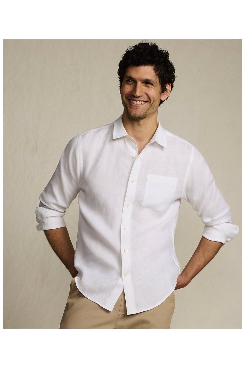 Long Sleeve Linen Shirt, Alternate, color, White
