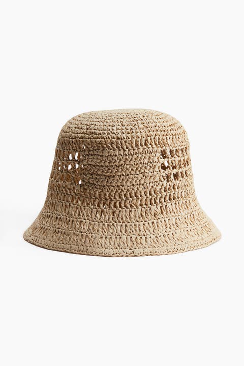 Straw bucket hat