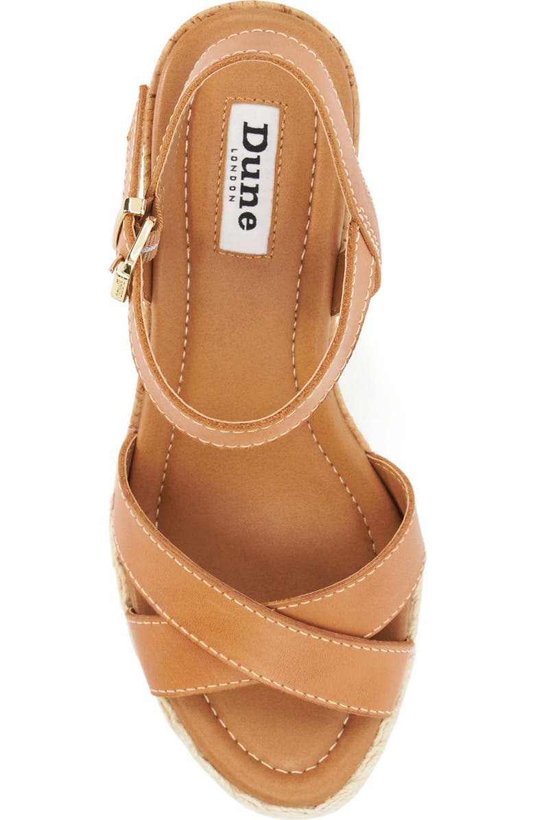 Dune London Kindest Platform Wedge Sandal, Alternate, color, Tan