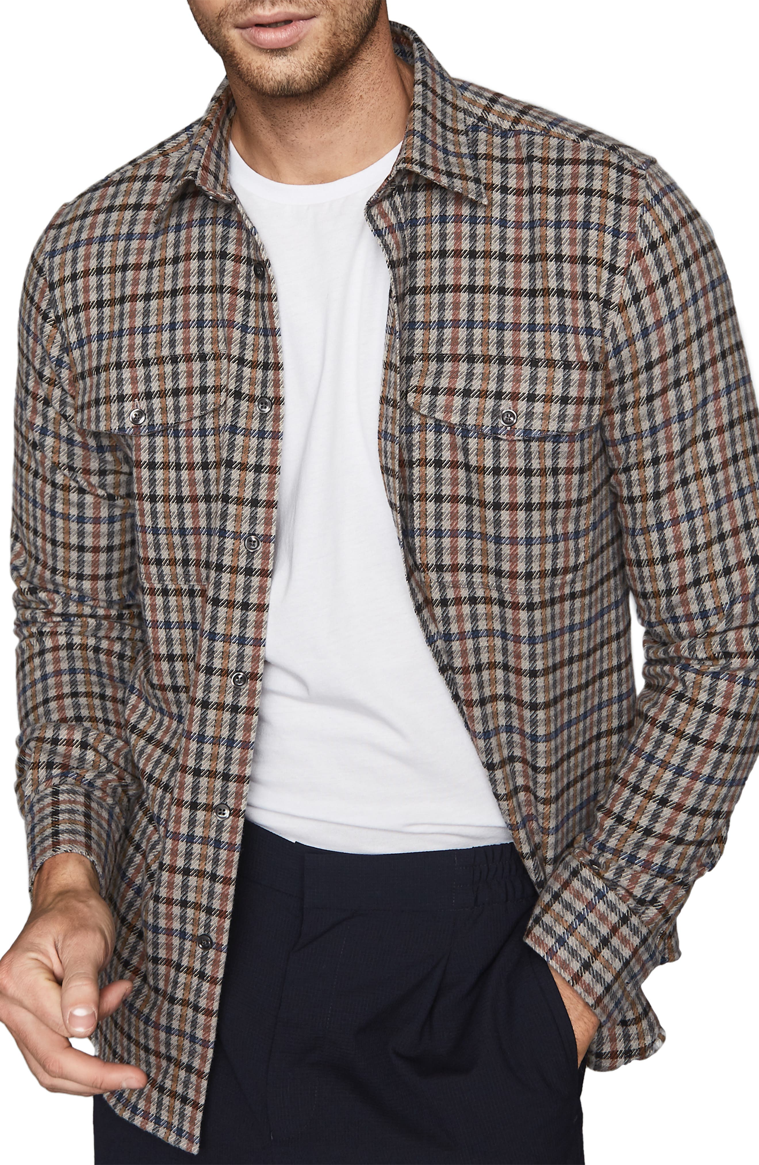 Reiss Ash Regular Fit Button-Up Overshirt (Men) | Nordstromrack