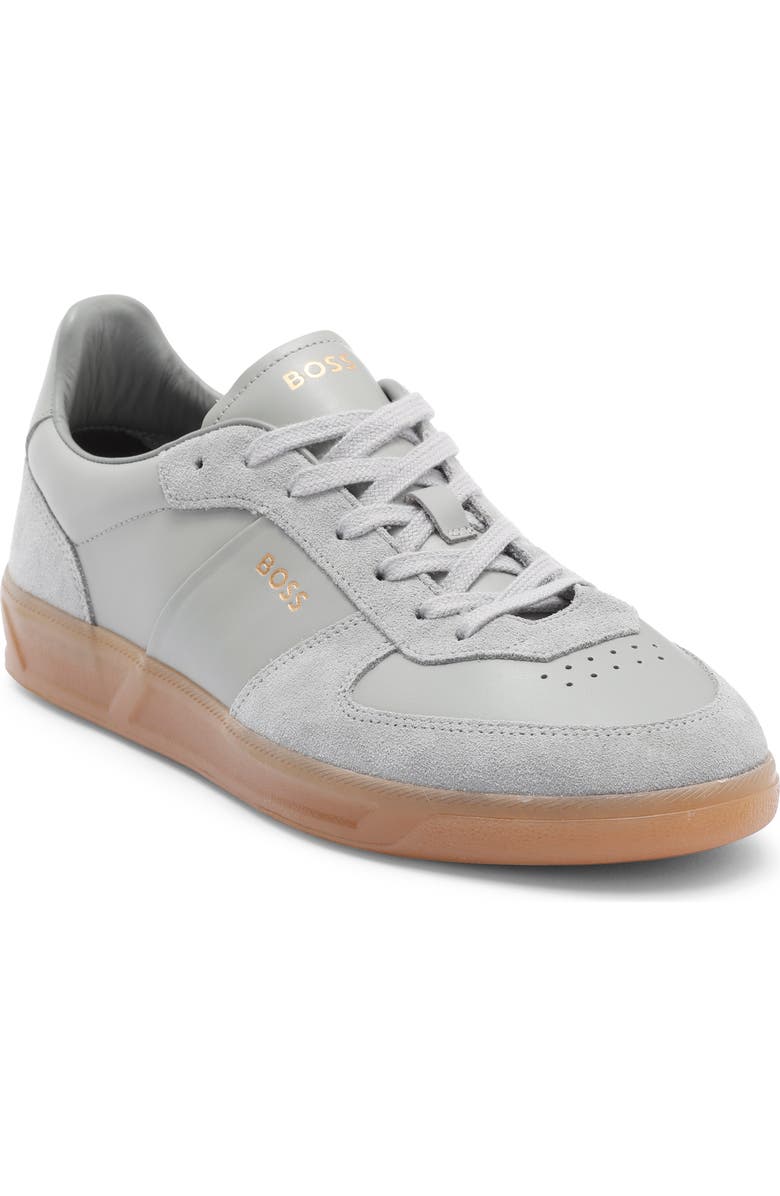 BOSS Brandon Tennis Sneaker, Main, color, Medium Grey