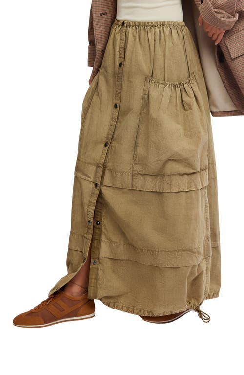 Free People Eloise Cotton Twill Maxi Skirt In Caiman