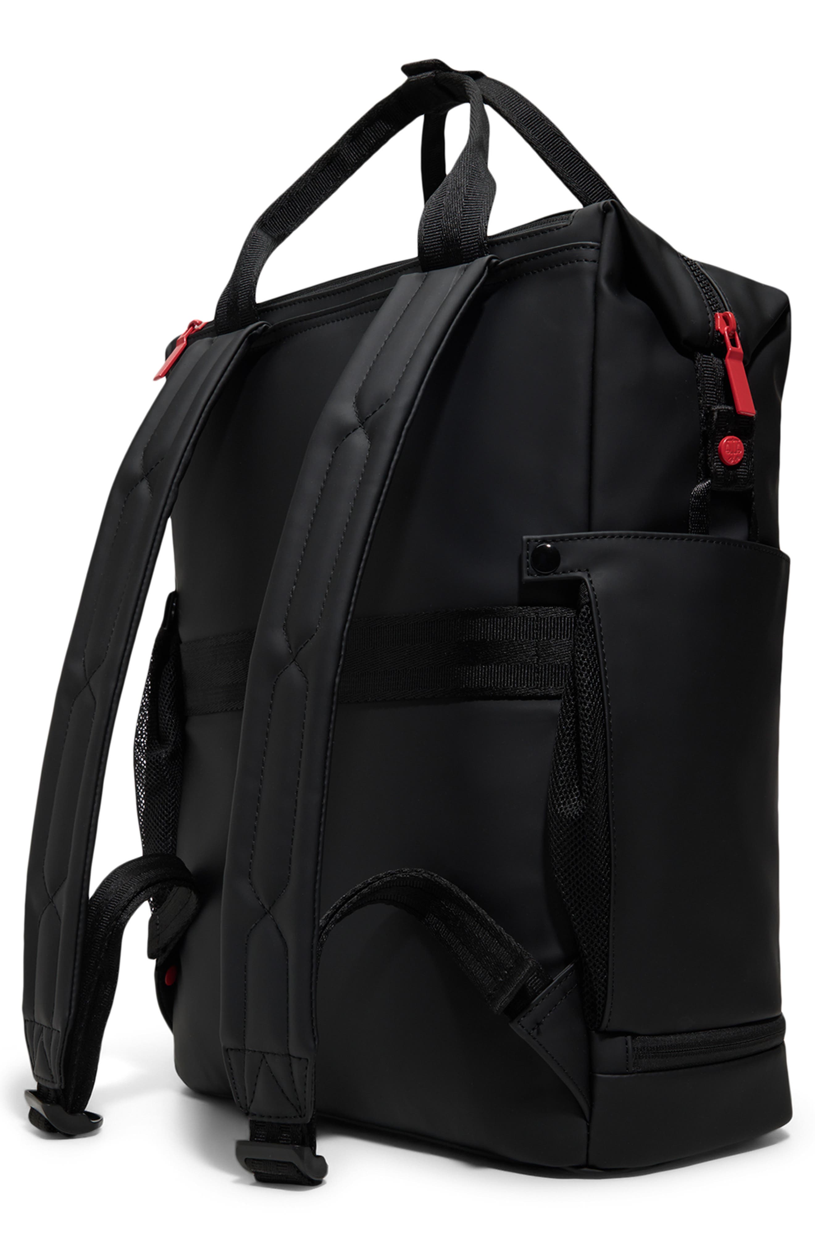 Urban PU Backpack, Alternate, color, BLACK