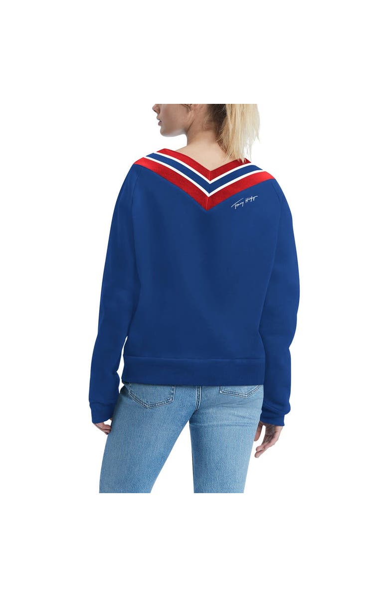 Tommy Hilfiger Women's Tommy Hilfiger Royal Buffalo Bills Heidi V-Neck Pullover Sweatshirt, Alternate, color, 