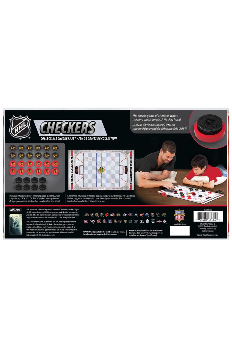 Chicago Blackhawks Checkers Board Game, Alternate, color, Multicolor