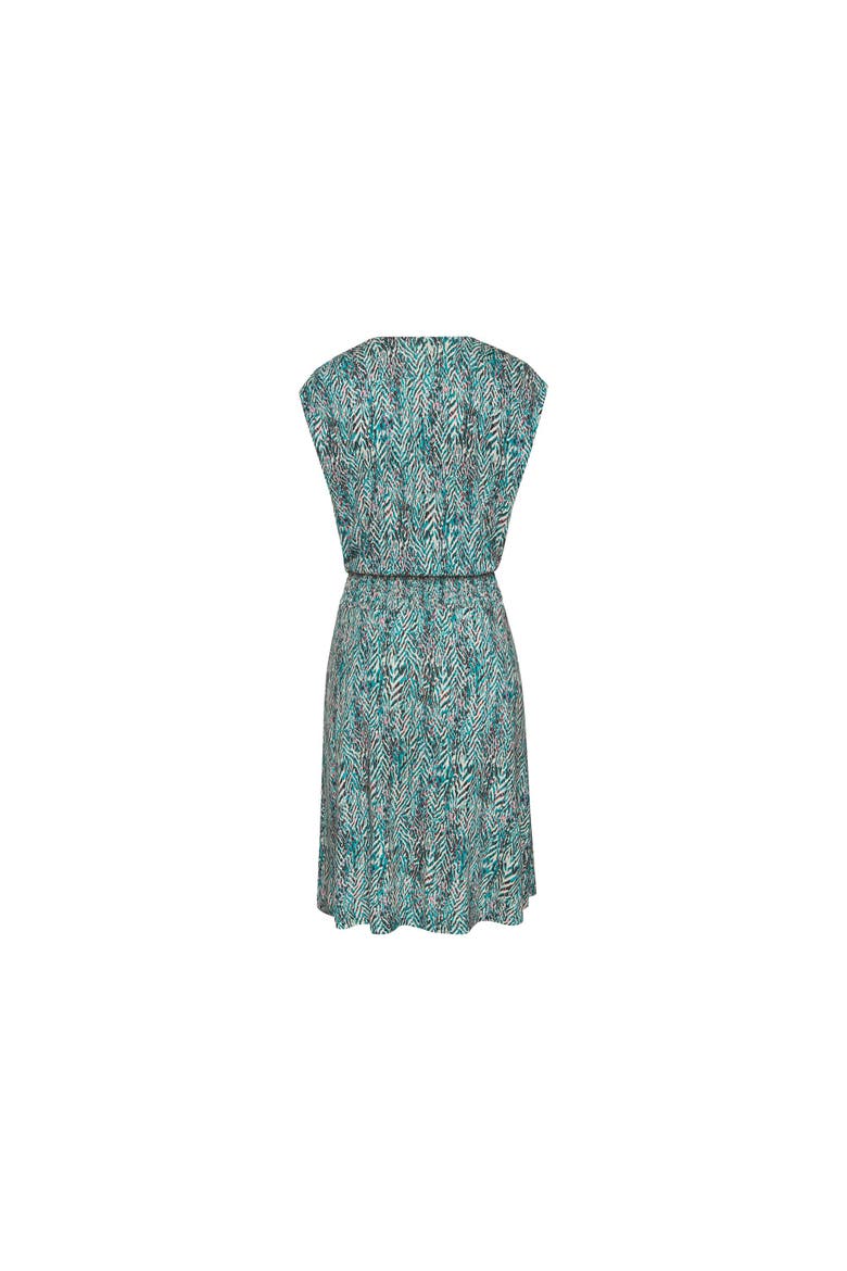Women's Smocked Waist Dress, Alternate, color, Turquoise Rose