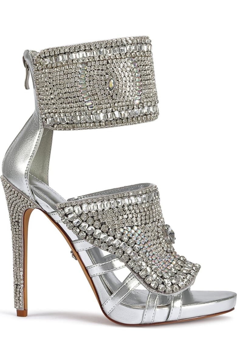 AZALEA WANG Grizzled Ankle Strap Sandal, Alternate, color,