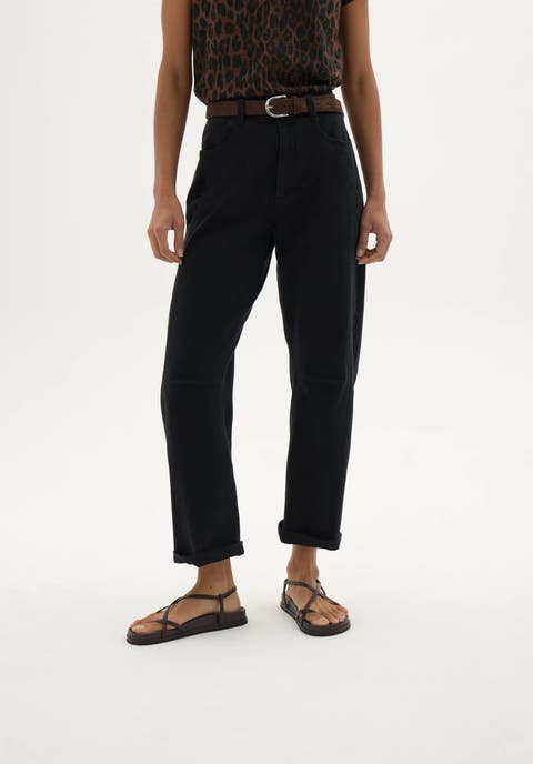 Cordi Warm Twill Barrel Leg Trousers