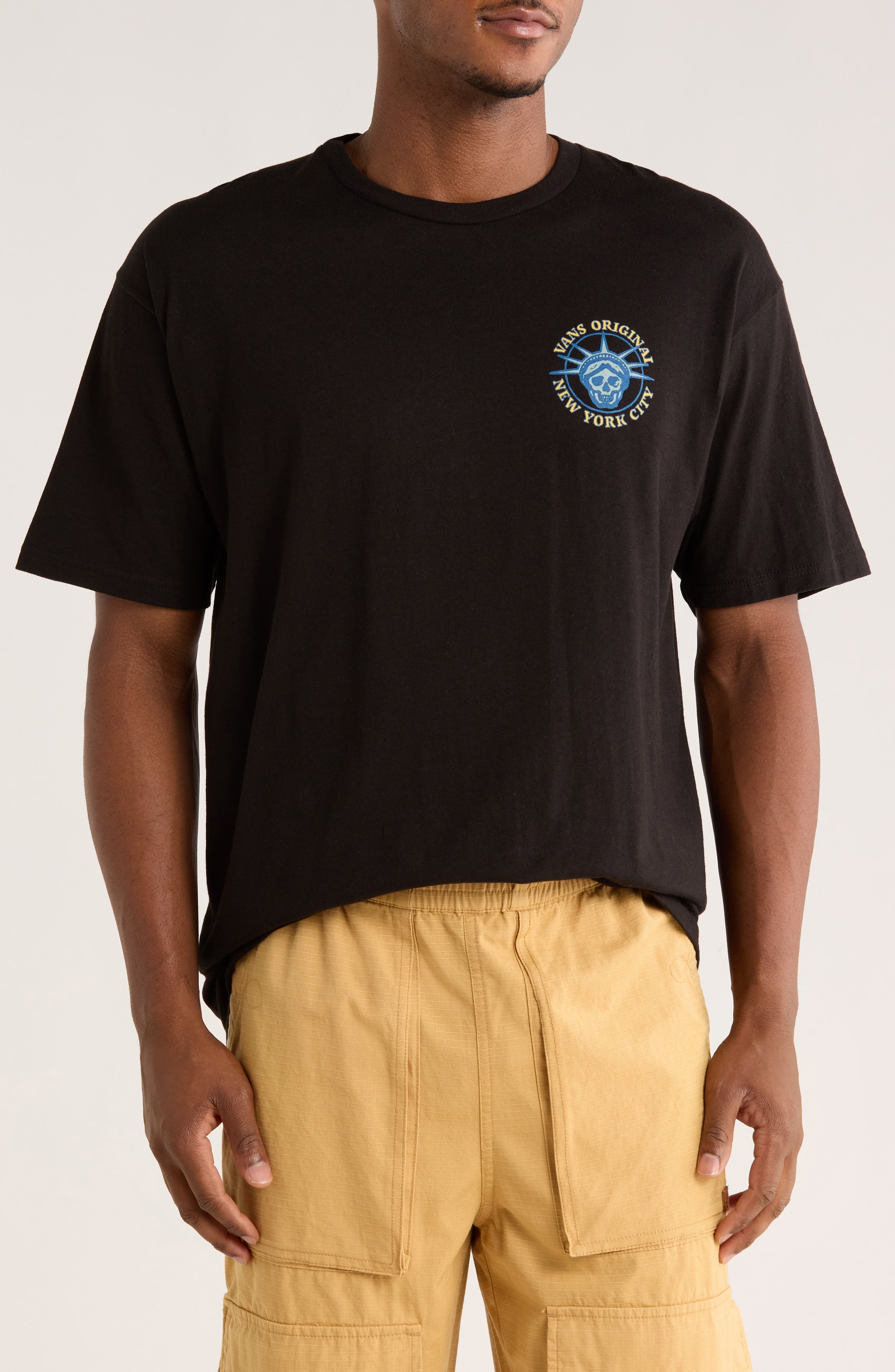 Vans NYC Liberty Skull Logo Graphic T-Shirt