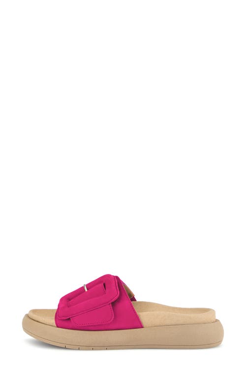 GABOR GABOR BUCKLED PLATFORM SLIDE SANDAL 