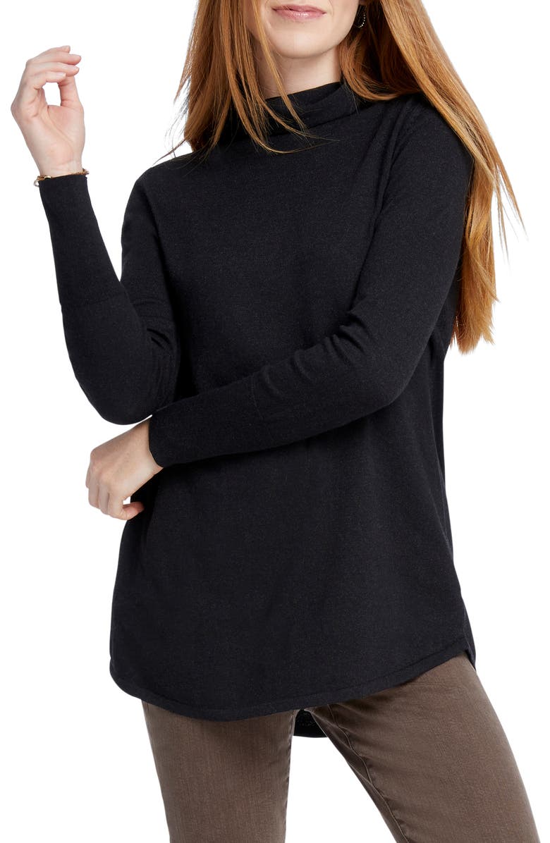NIC+ZOE Vital Cotton Blend Turtleneck Sweater, Alternate, color, 