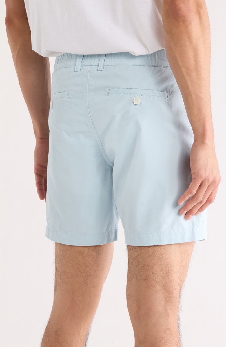 DENIM AND FLOWER Flat Front Solid Shorts, Alternate, color, Baby Blue