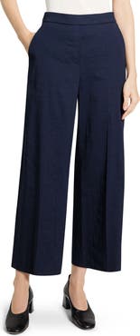 Theory Classic Straight Leg Linen Blend Pants