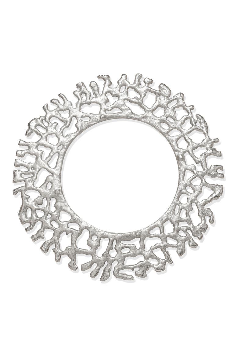 Gleam Metallic Charger, Main, color, SILVER
