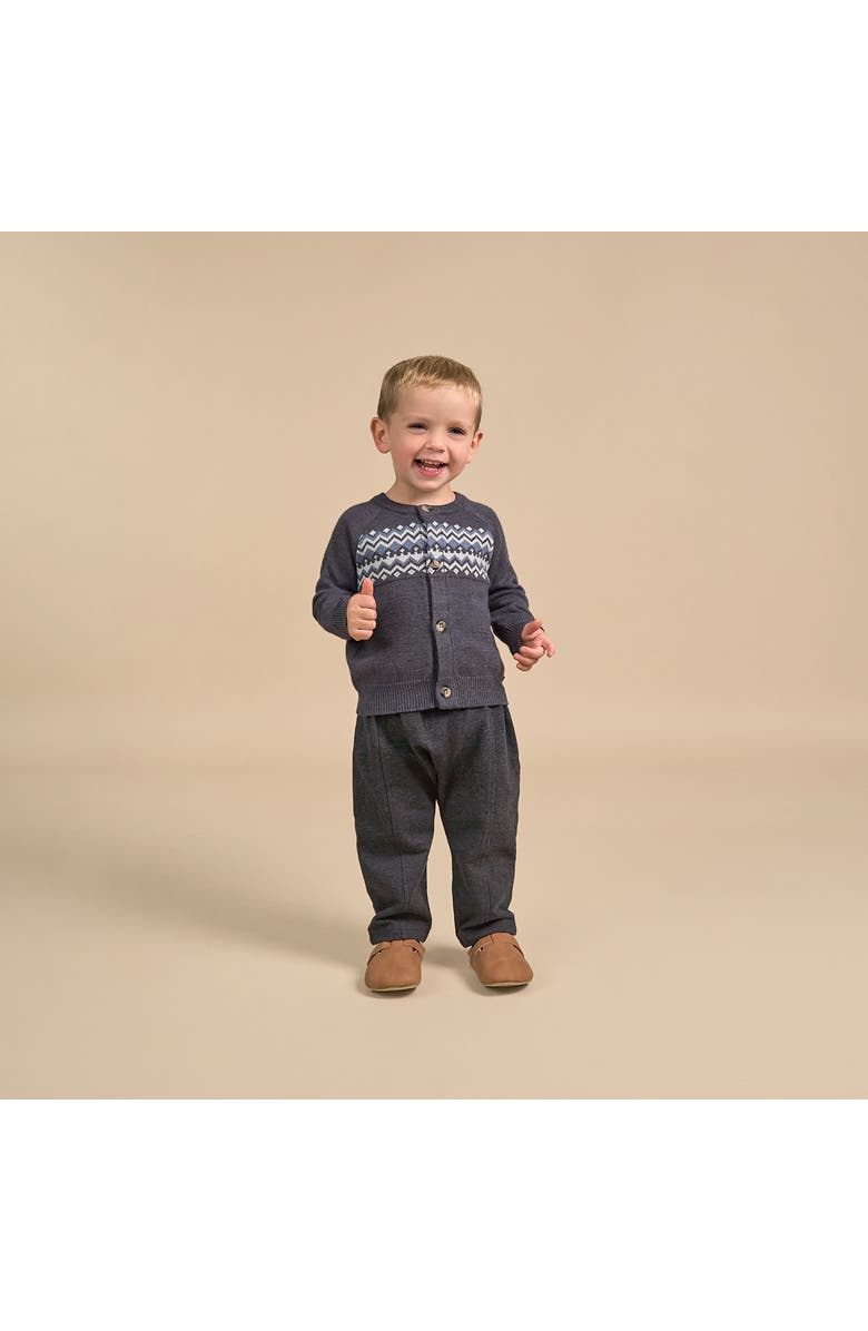 Modern Moments<sup
™</sup
 by Gerber Fair Isle Cardigan Sweater, Alternate, color, Dark Grey