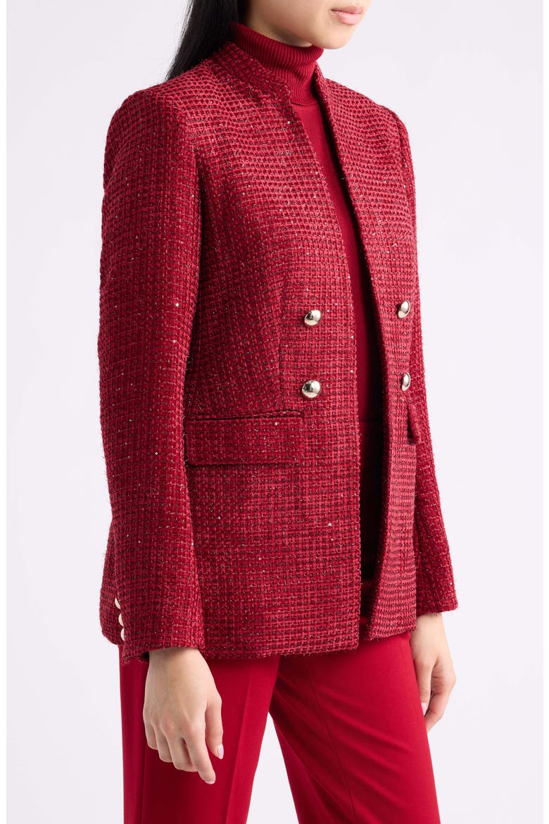 Faux Double Breasted Jacket, Alternate, color, TITIAN RED