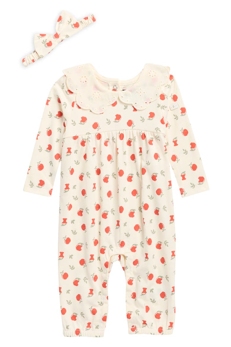 Kids' Peter Pan Collar Coverall & Headband Set, Main, color, ANTIQUE WHITE