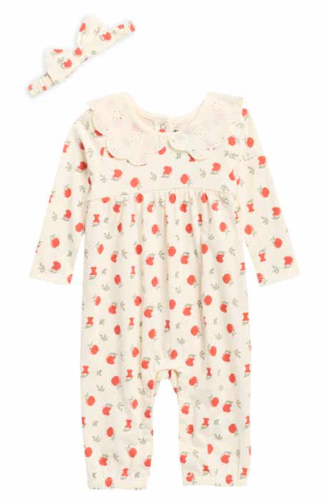 Kids' Peter Pan Collar Coverall & Headband Set
