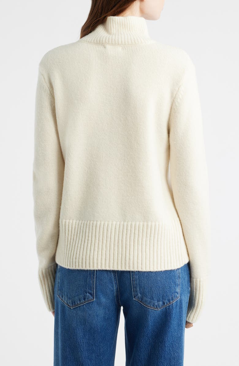 HOUSE OF CB Skye Merino Wool Turtleneck Sweater, Alternate, color, Cream