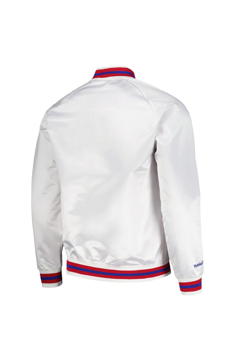 Mitchell & Ness Men's Mitchell & Ness White Sacramento Kings Hardwood Classics  Throwback Wordmark Raglan Full-Snap Jacket, Alternate, color, 