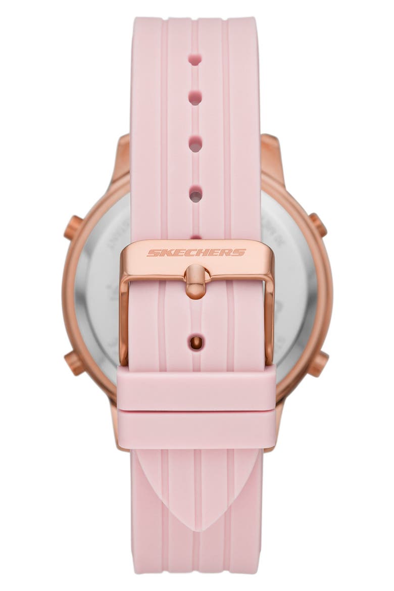Westport Digital Silicone Strap Watch, Alternate, color, BLUSH/ PINK/ ROSE GOLD