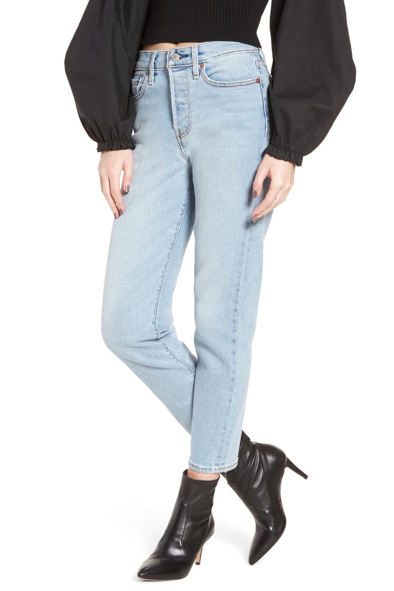 Levi's® Wedgie Icon Fit High Waist Crop Jeans, Main, color, BAUHAUS BLUES