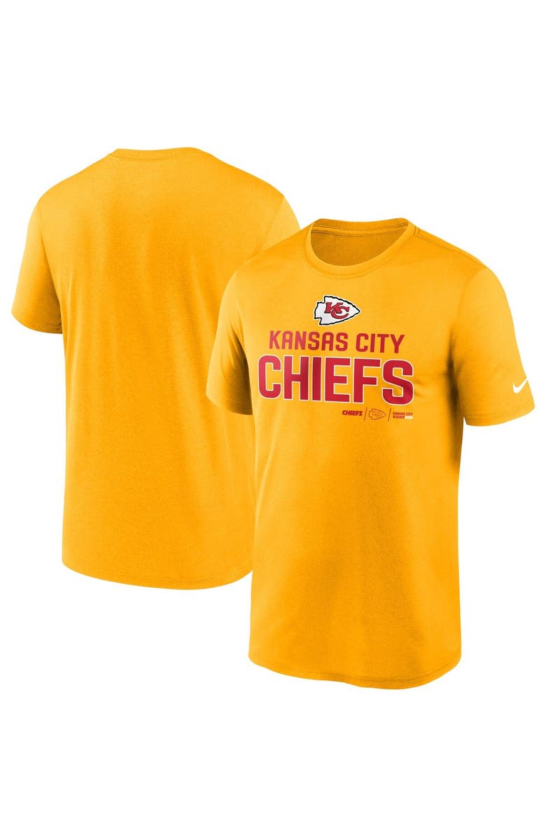 Nike Men's Nike Gold Kansas City Chiefs Legend Community Performance T-Shirt, Main, color, 