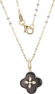 FZN Onyx Clover Pendant Necklace