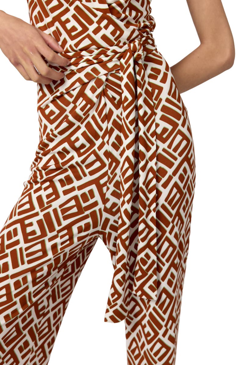 Diane von Furstenberg Delia Abstract Print Halter Neck Jumpsuit, Alternate, color, Accra Geo Mini Varnish