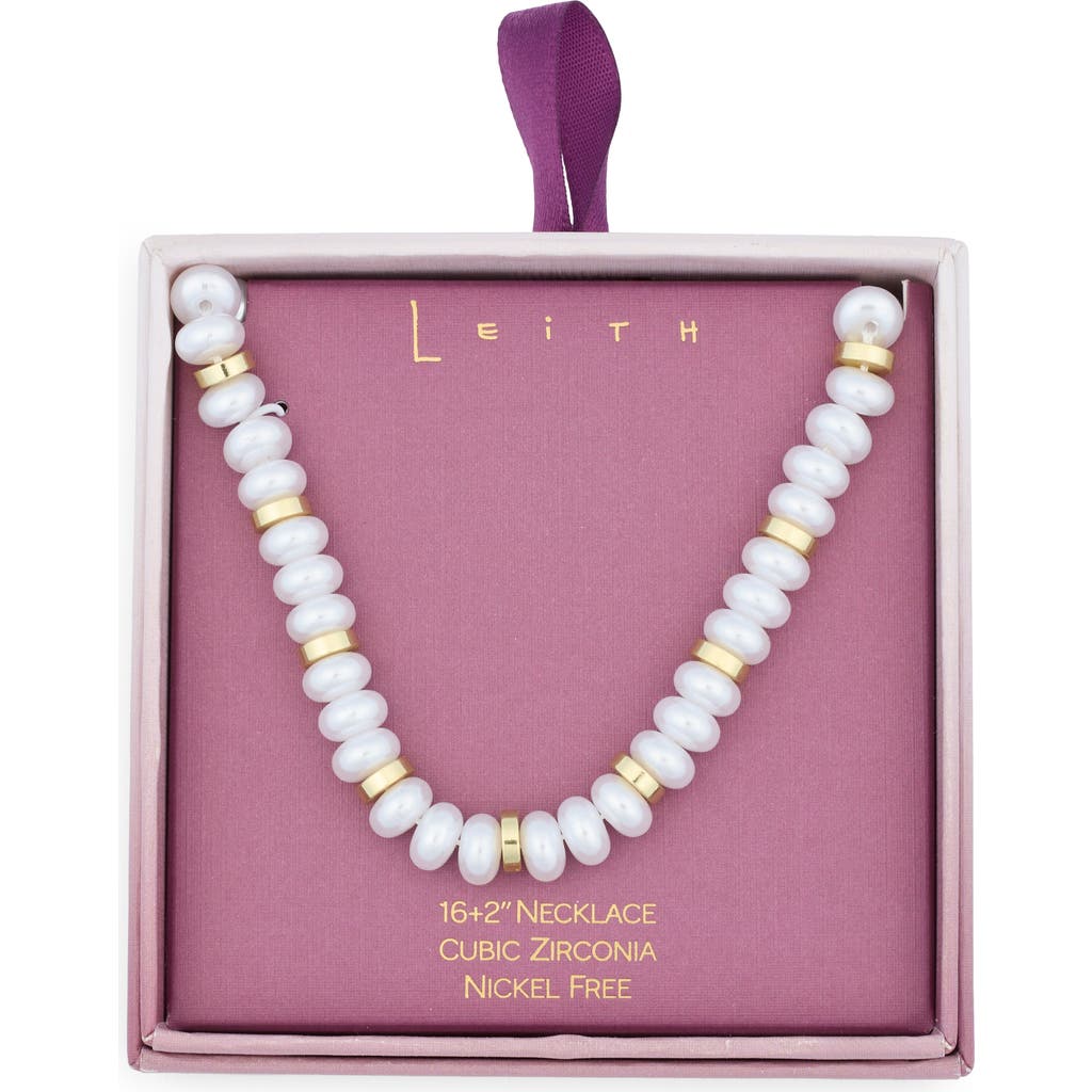Leith Beaded Necklace In White