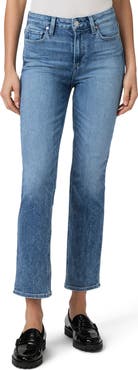 PAIGE Cindy High Waist Ankle Straight Leg Jeans