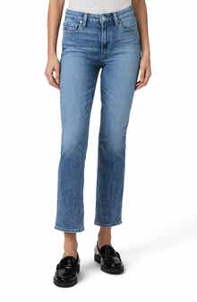 PAIGE Cindy High Waist Ankle Straight Leg Jeans