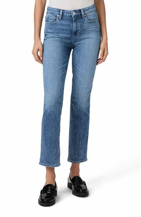 PAIGE Cindy High Waist Ankle Straight Leg Jeans