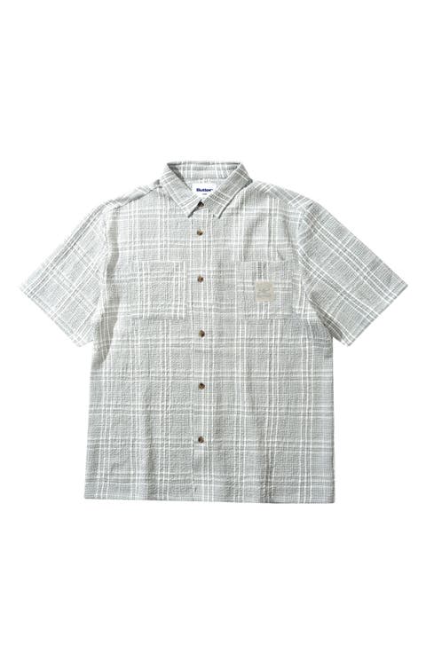 Equipment Plaid Seersucker Short Sleeve Button-Up Shirt