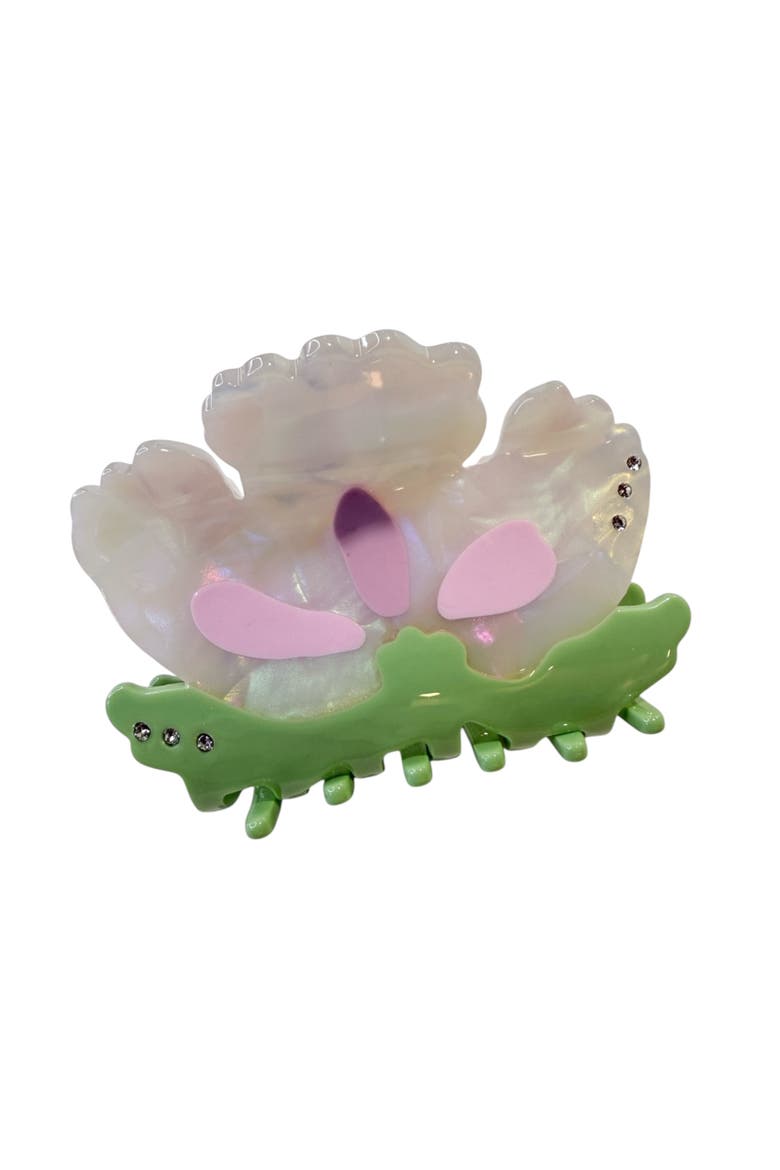 Tropical Orchid Hair Claw, Main, color, Green