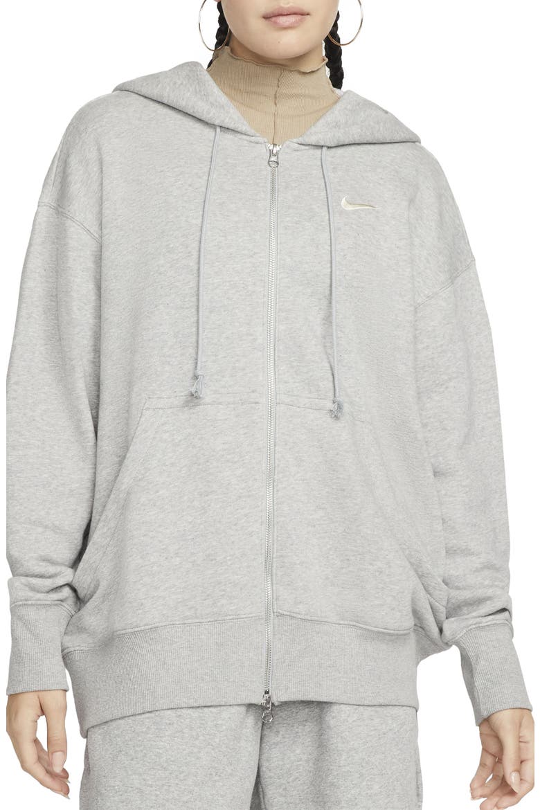 Sportswear Phoenix Fleece Full Zip Hoodie, Main, color, 063 D GR H/SAIL