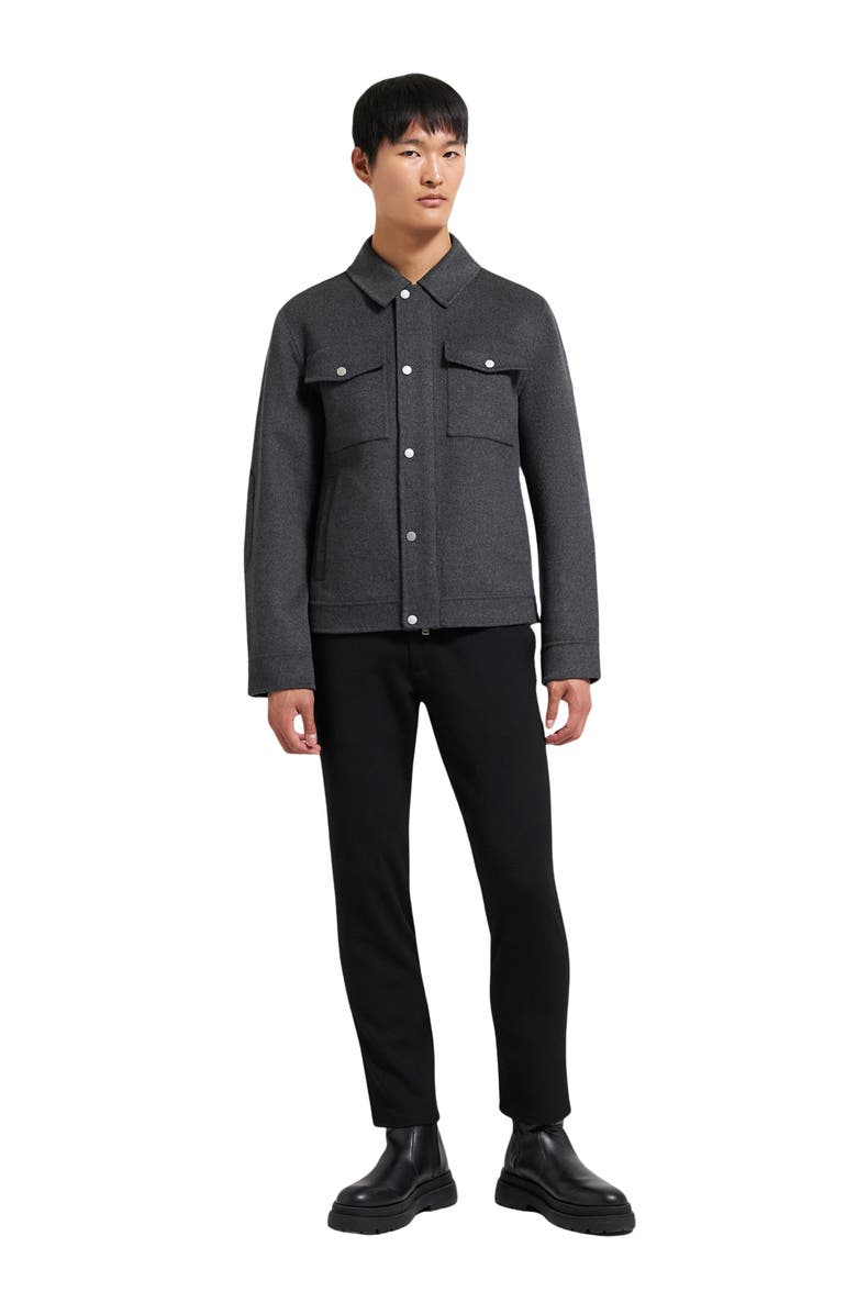 Moose Knuckles Jacques Wool Blend Double Face Jacket, Alternate, color, Charcoal