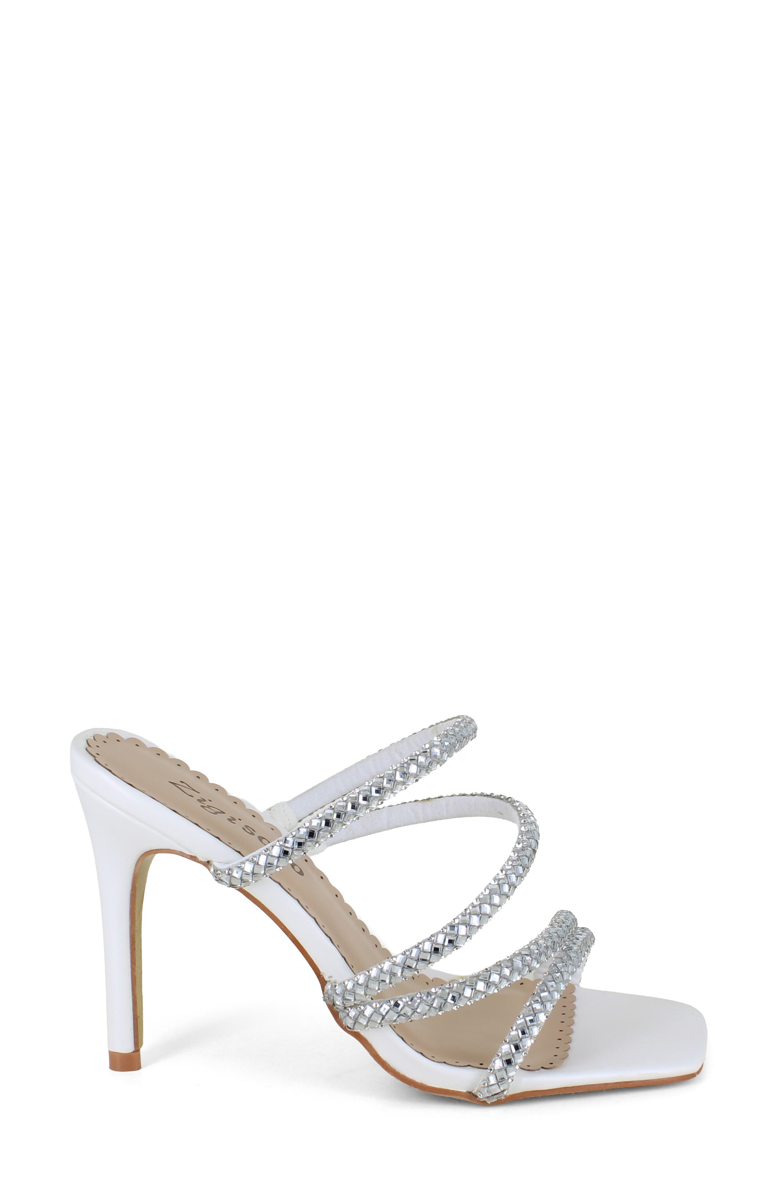 Rhinestone Strap Stiletto Sandal, Alternate, color, SILVER SUEDETTE