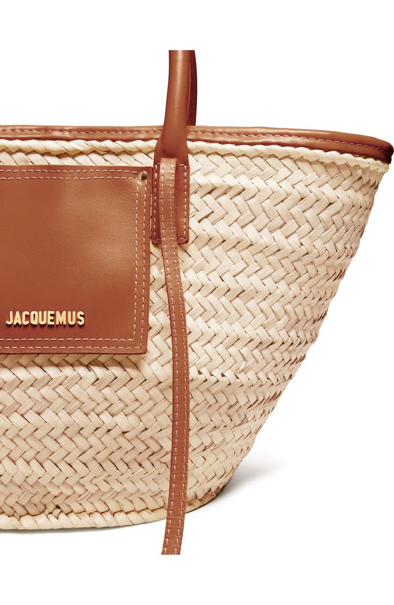 Jacquemus Le Panier Soli Woven Palm Basket Bag, Alternate, color,