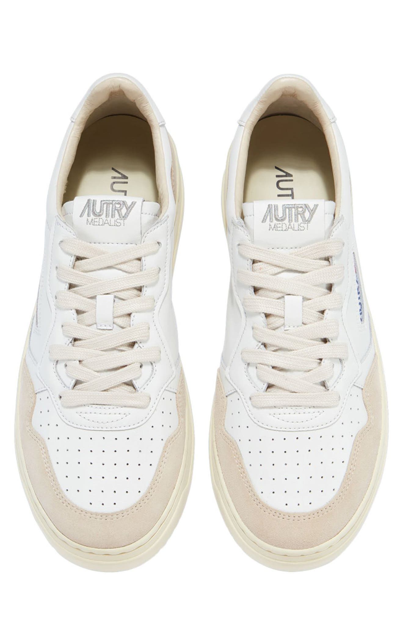 AUTRY Medalist Low Sneaker, Alternate, color, White W/ White