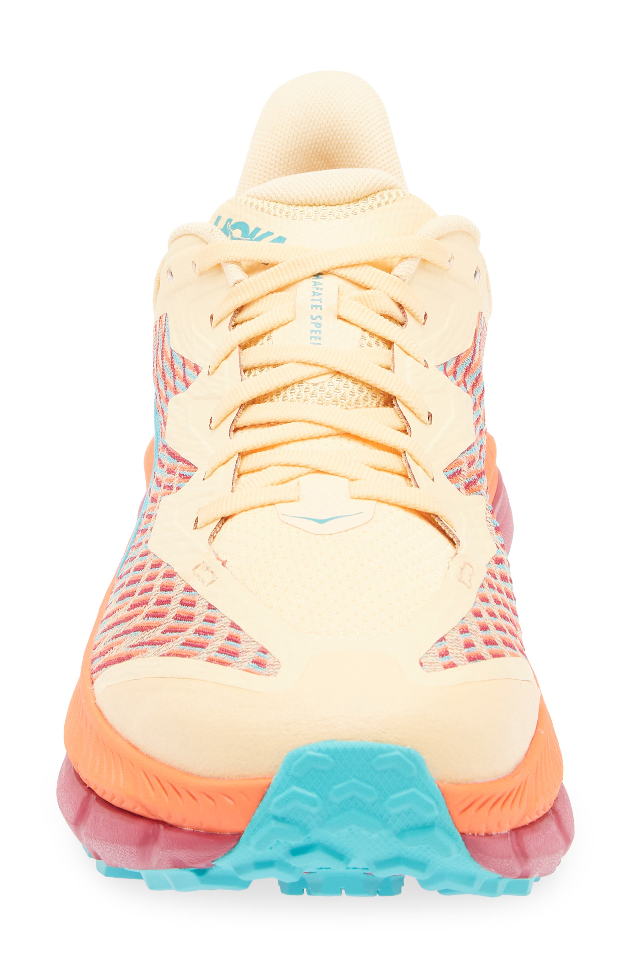 HOKA Mafate Speed 4 Trail Running Shoe, Alternate, color, Impala / Flame
