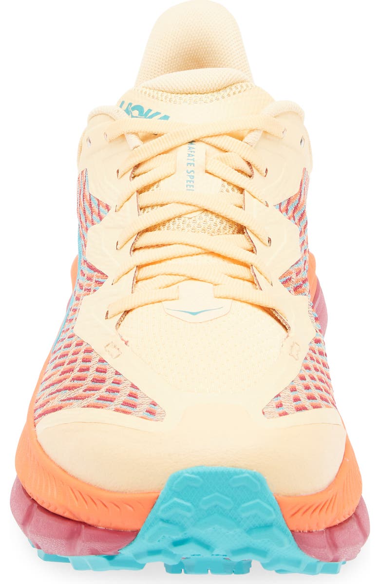 HOKA Mafate Speed 4 Trail Running Shoe, Alternate, color, Impala / Flame