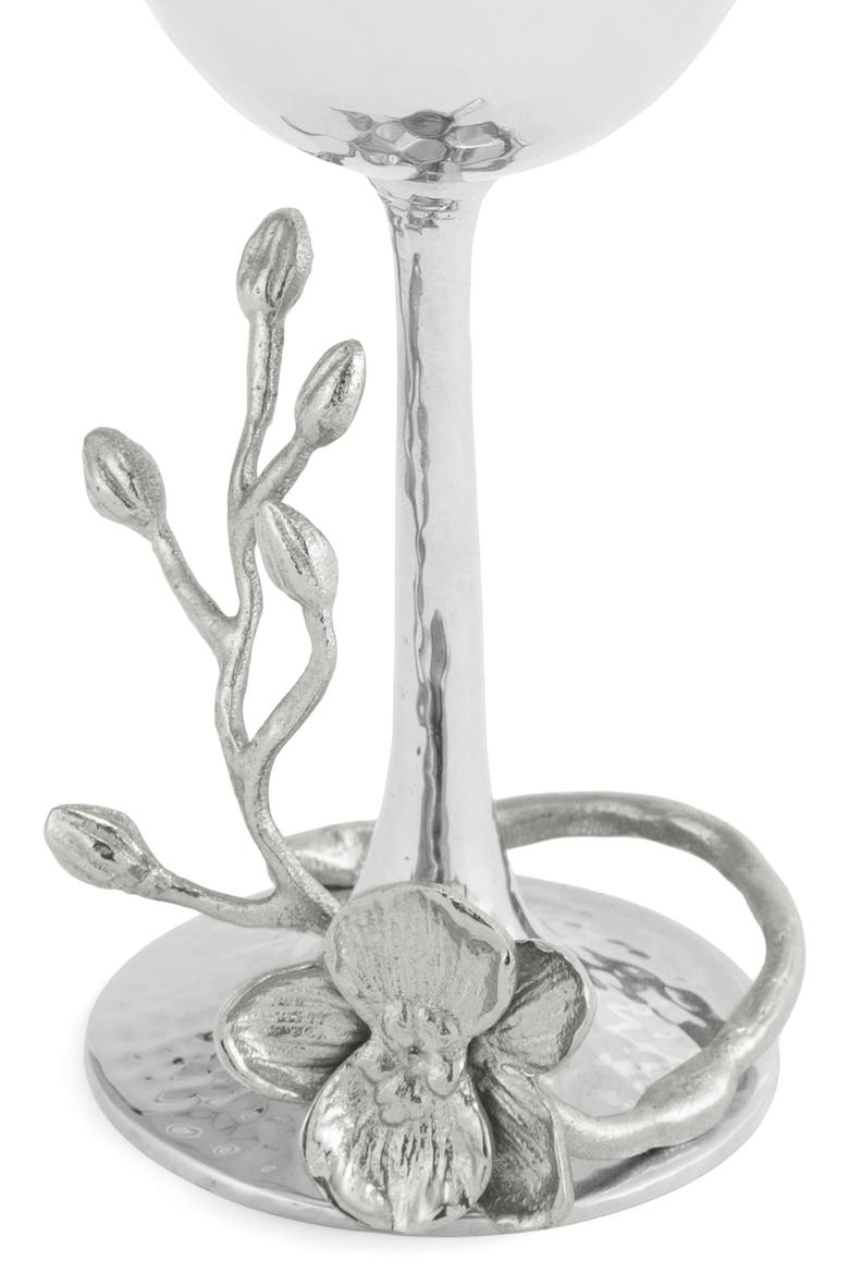 White Orchid Kiddush Cup, Alternate, color, SILVER