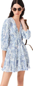 maje Patterned pleated dress