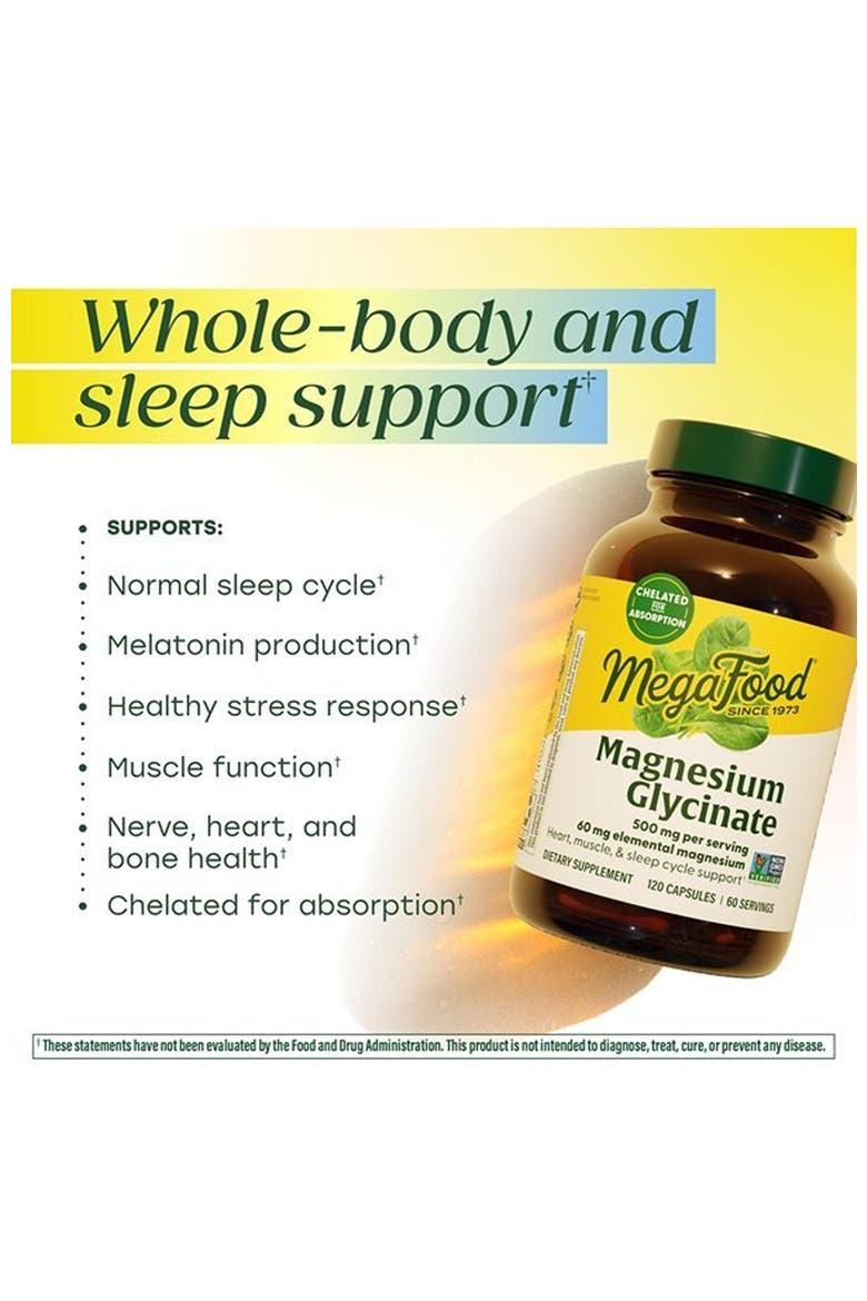 Magnesium Glycinate 500mg, Sleep Support, 60mg Elemental Magnesium, 120 Capsules, Alternate, color, None
