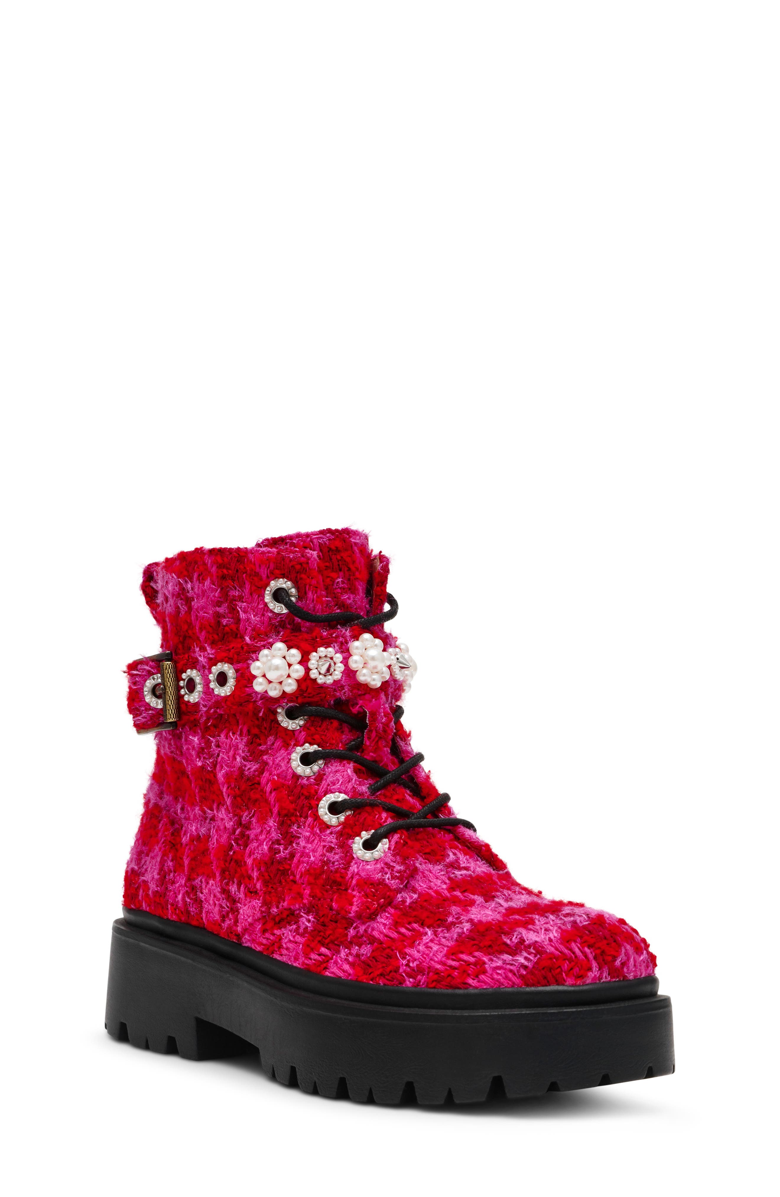 Betsey Johnson Kids
 Hethr Platform Boot, Main, color, Fuchsia Multi