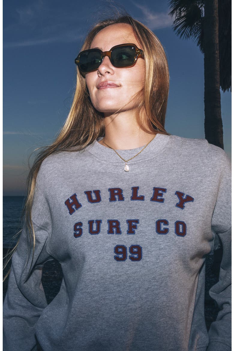 Letterman Graphic Sweatshirt, Alternate, color, GREY HEATHER