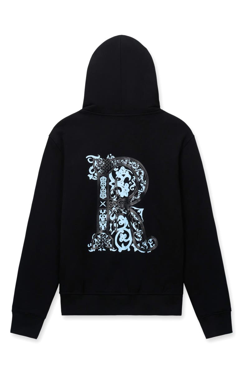 RtA Floyd Illuminated Zip Hoodie, Alternate, color, Black Illuminated Back